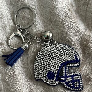 Sparkling Football Helmet Keychain